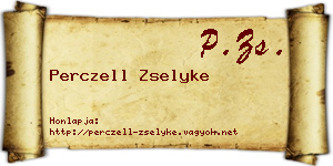 Perczell Zselyke névjegykártya